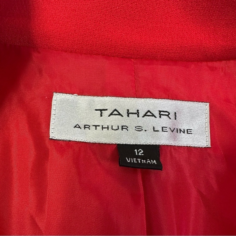 Tahiri Arthur S. Levine Elegant Red Women's Blazer with Gold Buttons - Picture 9 of 11